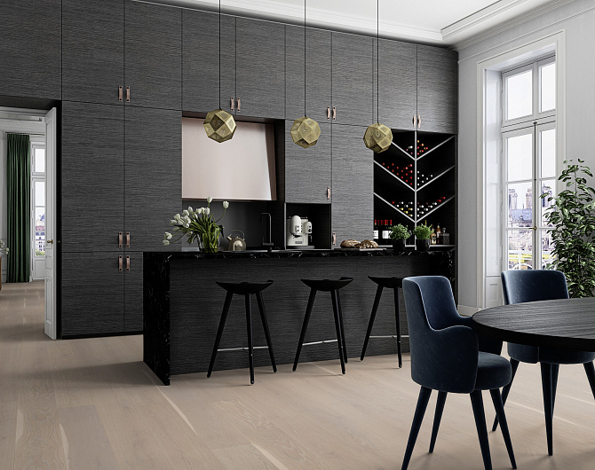 Паркетная доска Boen One strip Oak Grey Harmony Rustic Live Pure PBGV43FD 
