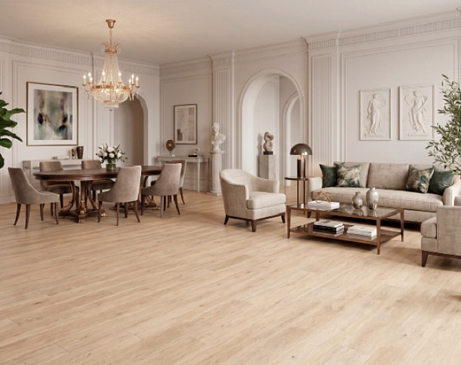 Кварц-виниловая плитка Stone Floor MSPC Дуб Раннее утро 91799-2 MP 