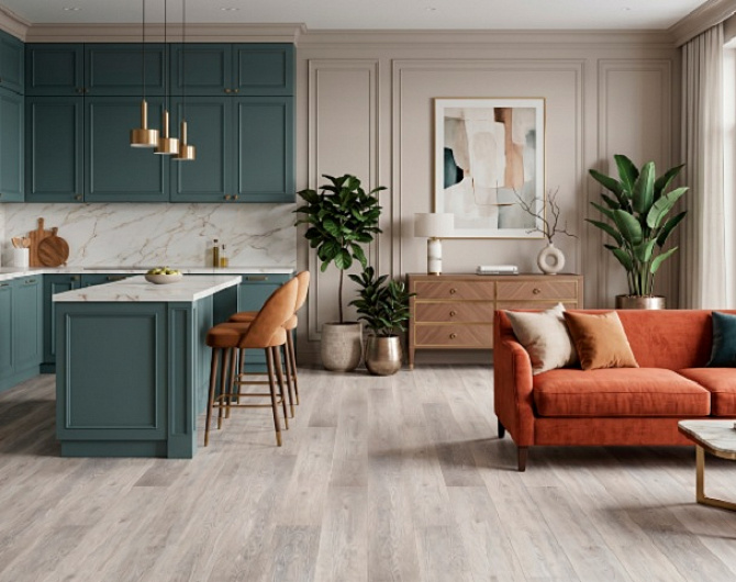 Кварц-виниловая плитка Stone Floor MSPC Дуб Зимний вечер 91799-7 MP 
