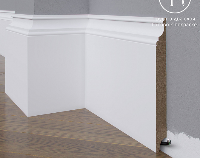 Плинтус под покраску MadestDecor  Плинтус МДФ 27-185-18 под покраску pr2718518 