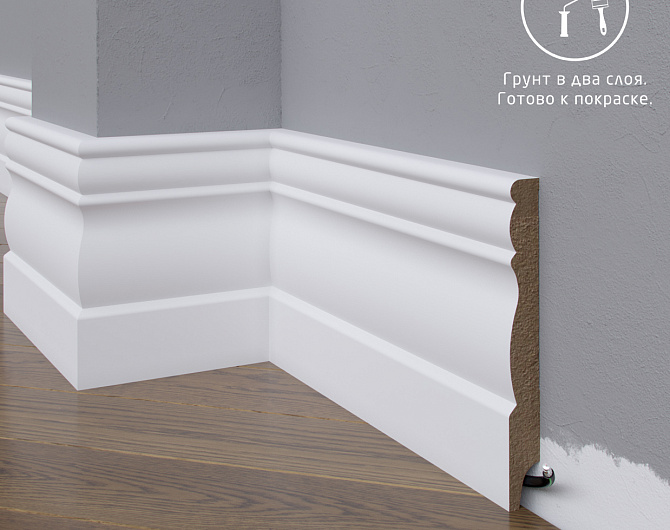 Плинтус под покраску MadestDecor  Плинтус МДФ 24-136-16 под покраску pr2413616 