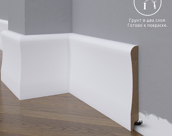 Плинтус под покраску MadestDecor  Плинтус МДФ 23-136-16 под покраску pr2313616 