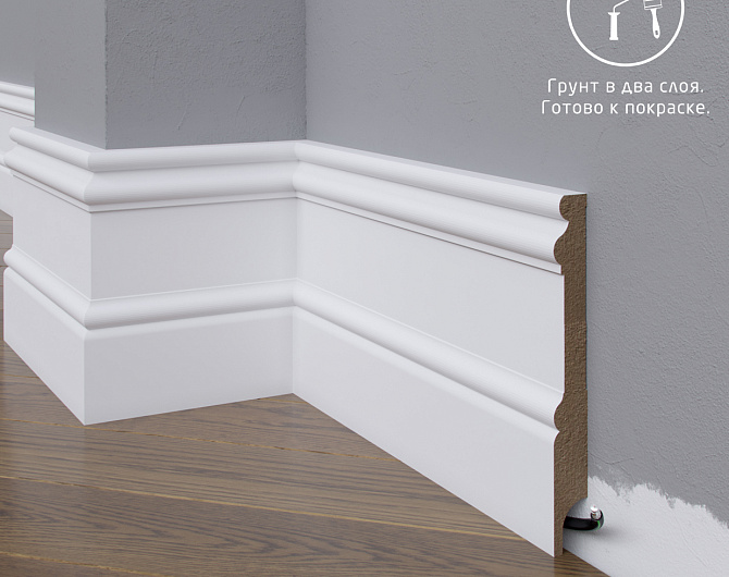 Плинтус под покраску MadestDecor  Плинтус МДФ 17-136-16 под покраску pr1713616 